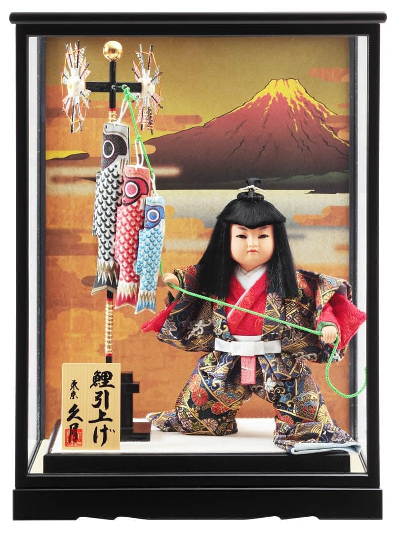 東京久月 五月人形 ケース入り 武者人形 Amazon | 五月人形 久月 コンパクト ケース飾り 武者人形 鯉引上げ 8号